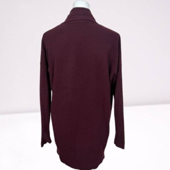 Ann Taylor 100% Cashmere Open Front Cardigan Size XS Burgundy - Picture 5 of 8